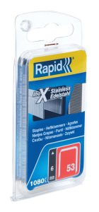 Rapid 40109509 No. 53 thin-wire staples stainless steel 6 mm  1,080 pieces