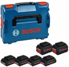 Bosch Professional Accessories 1600A02A2T Battery Set in L-Boxx - 4 x ProCore 18V 4.0 ah battery + 2 x ProCore 8.0 ah