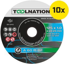 Toolnation 6900988694 Cut-off wheel A 60 R-BF 125 x 1,0 x 22,23 mm (10pcs)