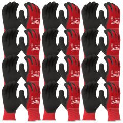 Milwaukee Accessories 4932471606 12 pairs Dipped Work Gloves Size 8/M Cut Class 1
