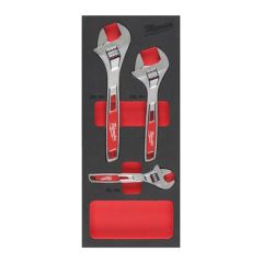 Milwaukee Accessories 4932492397 Adjustable Wrenches Set (3 piece) in Foam Inlay