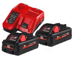 Milwaukee Accessories 4933471071 M18 HNRG-302 - M18 HB3 DUO Pack 18V 3.0Ah High Output + Charger M12-18FC