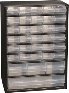 Raaco 132091 Drawer cabinet DIY steel with 34 drawers