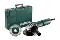 Metabo 603605510 W 750-125 Angle Grinder 125 mm + Diamond Saw Blade in suitcase