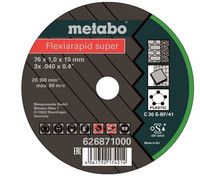 Metabo Accessories 626871000 Cut-off wheel Flexiarapid Super universal 76 x 1,0 x 10 mm 5 pieces