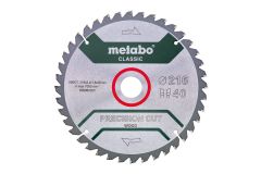 Metabo Accessories 628060000 Circular saw blade 216x30x40 Precision Cut Classic for KS216M and KGS216M