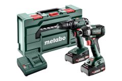 Metabo 685197000 Combo Set 2.8.5 18V 2.0Ah Li-Ion - SB18 cordless drill + SSD18 LT 200 BL Impact screwdriver