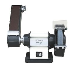 Optimum 713101570 GU20S Bench grinder 200 mm 600 Watt with grinding stone and grinding belt