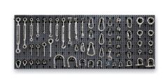 Beta 086000412 Assortment of stainless steel cable accessories with hooks without panel 348-Piece