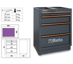 Beta 045000234 C45Pro M4 Fixed Module With 4 Drawers