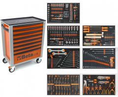 Beta 024006241 2400S-O8/E-L Tool Cart with 8 Drawers 398-Piece Orange