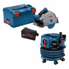 Bosch Professional 0615A5004N GKT 18V-52 GC Accu Down Saw + GAS 18V-12 MC Accu Vacuum Cleaner excl. batteries and charger