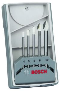 Bosch Professional Accessories 2608587169 CYL-9 Ceramic tile drill bit set 4/5/6/8/10 mm