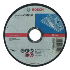 Bosch Professional Accessories 2608603165 Cut-off wheel straight Standard for Metal A 60 T BF, 125 mm, 22.23 mm, 1.6 mm