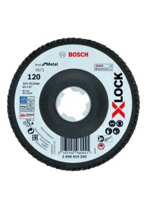 Bosch Professional Accessories 2608619200 X-LOCK flap disc Best for Metal 115 mm K120