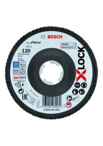 Bosch Professional Accessories 2608619204 X-LOCK flap disc Best for Metal 125 mm K120