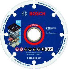 Bosch Professional Accessories 2608900531 Expert Diamond Metal Wheel Cut-off Wheel 105 x 20/16 mm