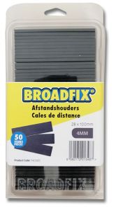 BROADFIX F4C50EC Flat shims 100x28mm, 4mm, 50 pieces