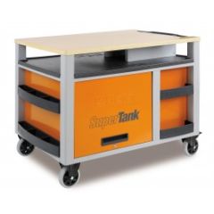 028000347 2800-O/VG2T SuperTank Mobile Workbench with Tray Incl. 212-Piece Assortment Orange