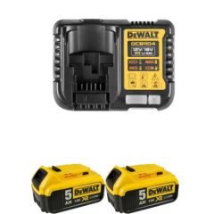 DeWalt Accessories DCB1104P2-QW 18V + XR multi-charger + 2 x battery 18V 5.0Ah Li-Ion