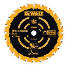 DeWalt Accessories DT10302-QZ DT10302 HM circular saw blade 184 x 16 x 24T for wood/MDF