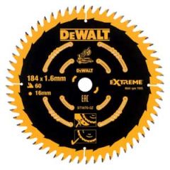 DT1670 HM circular saw blade 184 x 16 x 60T for wood/MDF