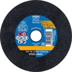 65508100 Cut-off wheel EHT 76x1,0x10 mm straight universal line PSF STEELOX for steel / stainless steel