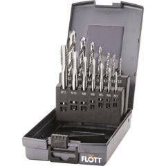 Flott 285163 Machine tap in ABS case (DIN 371/376) form B with Core hole drill bit