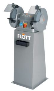Flott 317775 TS 250 SD P Workbench Grinder 400 Volt 250 mm with machine stand, emergency stop-stroke button and brake