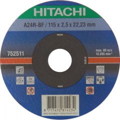 HiKOKI Accessories 752511 A24R Cut-off disc for metal 115 x 2,5 x 22,23 mm per 25