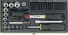 Proxxon 23070 Socket spanners set with bits 1/4" 39 pieces