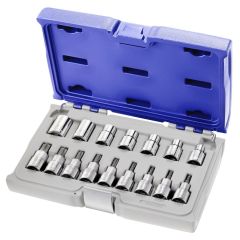 E032907 case with sockets and Torx 1/2" 16-piece set