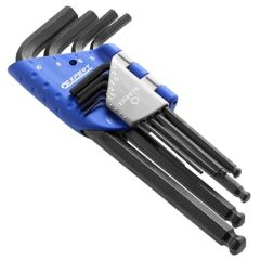 Facom Expert E113976 Set of 9-piece long 6-sided metric hex keys with ball head