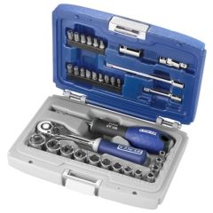 E194672 Case with sockets and accessories 1/4" - 34 pieces