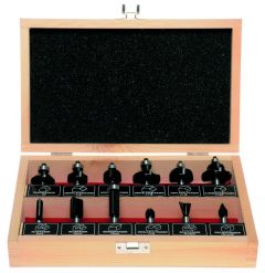 Projahn 19299 milling set, 12 pieces in wooden box