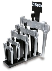 Beta 015000626 1500N/SP6 6-piece set of universal two-arm pullers (art. 1500N/...) with stand
