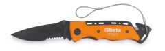 Beta 017784080 1778SOS-HS folding knife, with window breaker and belt cutter. In case. H-SAFE