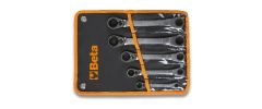 Beta 001950266 195P/B5 5-piece set of ratchet spanners 12-sided with 15° bent ends (art. 195P) in case