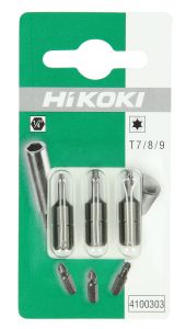 HiKOKI Accessories 4100303 Bits 1/4 Torx T7 / T8 / T9- 25mm