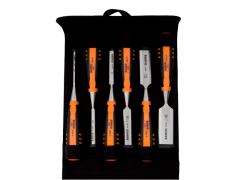 Professional chisel set  in canvas holder, 6-piece 424P-S6-PP
