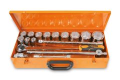 Beta 009280968 928AS/C12 12 hexagonal Socket wrenches and 5 accessories in sheet metal case