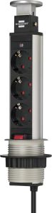 Brennenstuhl 1396200003 Tower Power Socket Extension Cord 3-fach 2m H05VV-F 3G1,5