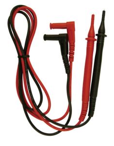 Kyoritsu 30034144 Set of measuring leads with 2mm pins, (red/black) angled Silicone