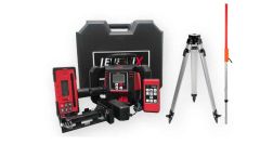 Levelfix 554801 860HVS Red Construction Laser with Digital Double Slope + Tripod 1.8m + Measuring Staff