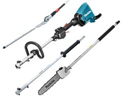 Makita DUX60ZX10 Battery Combi System D-handle 2 x 18V excl. batteries and charger + Hedge trimmer, Chainsaw and Extension Handle attachment