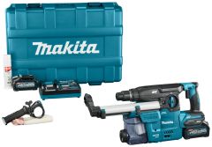 Makita HR008GM202 Combi hammer SDS-Plus with dust extraction 40V Max 4.0Ah Li-Ion in case