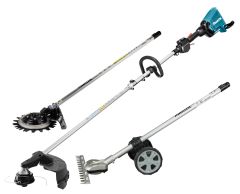 Makita DUX60ZNL1 Battery Combi System D-handle 2 x 18V excl. batteries and charger + Brushcutter, Knife Bar and Weed Cutter attachment