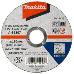 Makita Accessories A-85307 Cut-off wheel Metal 115 x 22.2 mm 1 piece