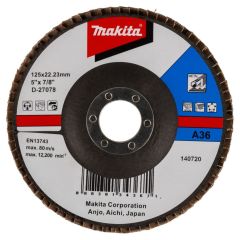 Makita Accessories D-27078 Flap disc 125x22 K36