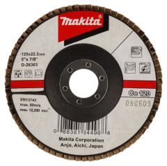 Makita Accessories D-28363 Flap disc 125x22 K120